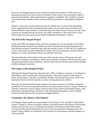 Stargate Project.pdf Stargate Project: Unraveling the Mystery of Psychic Espionage | PDF