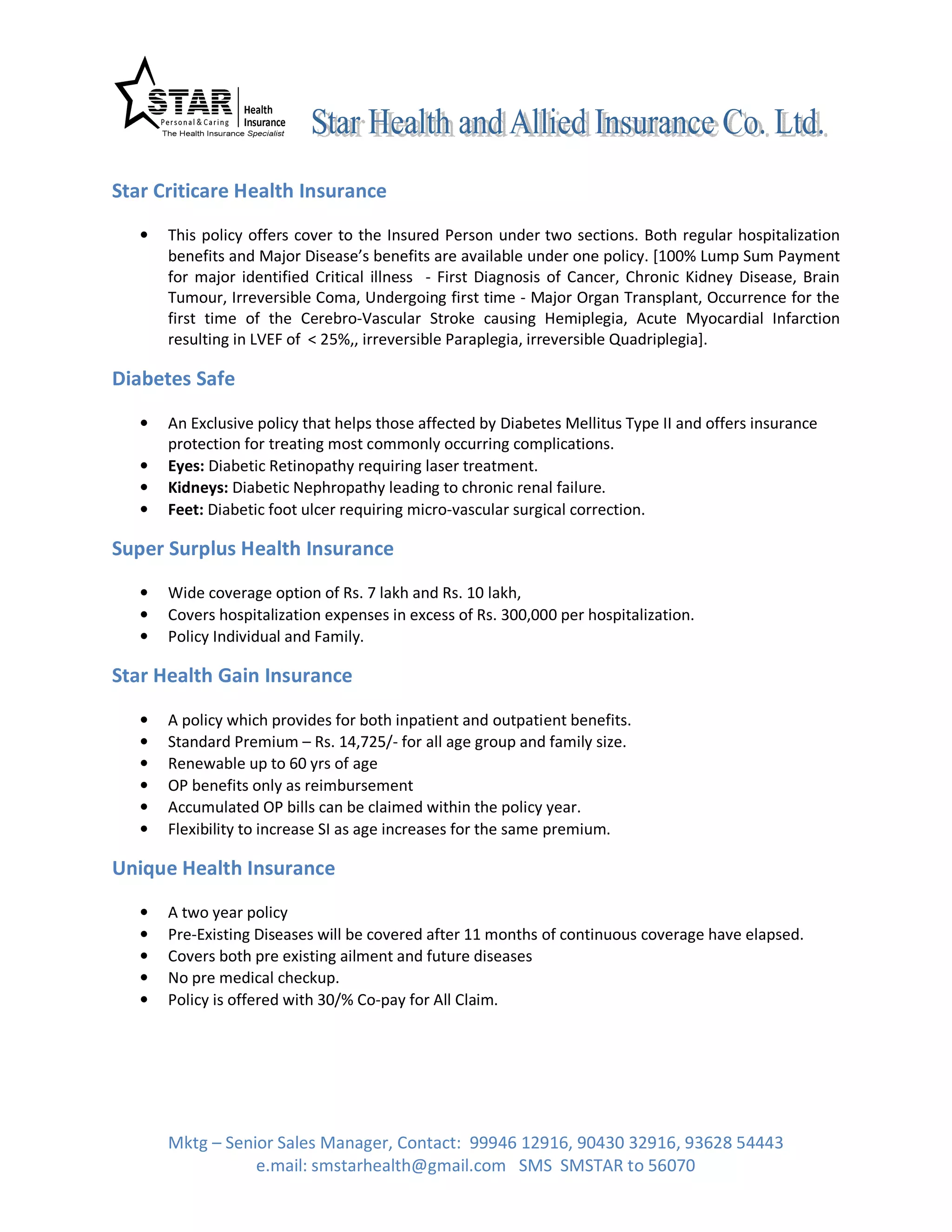 Star Health Insurance Netplus | PDF