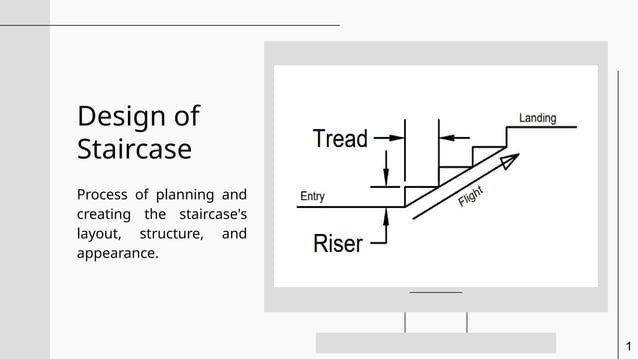 Staircase design Design procedure for staircase (from Bachelor sixth ...