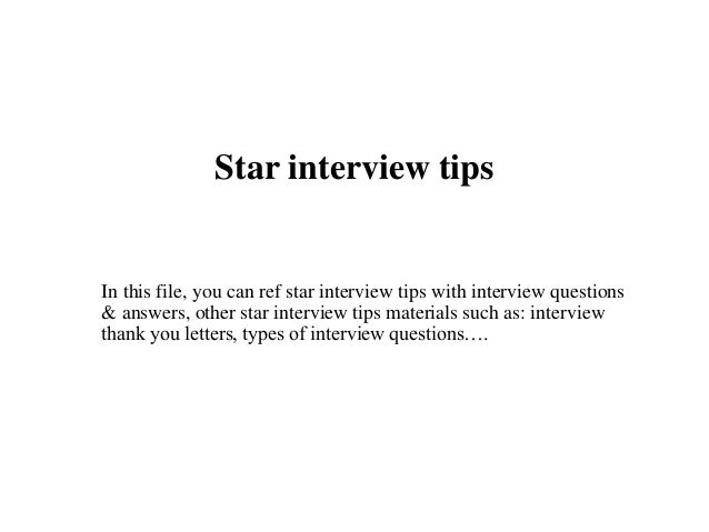 star interview tips star interview questions