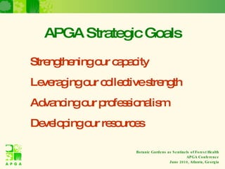 APGA Strategic Goals ,[object Object],[object Object],[object Object],[object Object]