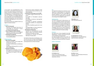 Starke Partner für BNE | Kartoffeln im Radio                                                                                                                                        Kartoffeln im Radio | Starke Partner für BNE




     In den Experten- bzw. Zuständigkeitsteams setzen           › Berechnung des eigenen ökologischen Fußab-            Zeit
     die Teilnehmer unterschiedliche Schwerpunkte und             drucks der Schüler durch den Verzehr von einer        Das Projekt wird im Rahmen des Unterrichts an Ganz-
     arbeiten verschiedene Teilaspekte für die einzelnen          Tüte Kartoffelchips                                   tagsschulen als Nachmittags-AG mit wöchentlich
     Sendesequenzen auf. Unterstützung finden sie dabei       » Gentechnische Veränderungen an der Kartoffel?           zwei Stunden (90 Minuten) oder als ganztägige Pro-
     durch Multiplikatoren, die Bildungsmaterialien, Ad-        › die Kartoffel, die gegen Krankheitserreger resis-     jektwoche angeboten. Es kann sowohl in einer offe-
     ressen etc. bereithalten. Der jeweilige Medienpart-          tent ist                                              nen als auch in einer teilgebundenen oder gebunde-
     ner (z.B. offene Radio- oder Fernsehkanäle) führt eine     › die Kartoffel als Pharmapflanze (molecular            nen Ganztagsschule durchgeführt werden.
     technische Schulung durch, in der er die Schüler mit         pharming)
     verschiedenen Reportageformen in Funk und Fernse-          › die Kartoffel als optimiertes Nahrungsmittel          Organisatorisches                                       Ulrike Müller, Erfurt
     hen vertraut macht.                                          (functional food)                                     Die örtliche Einbindung der außerschulischen Lern-      ulrike.mueller@directbox.com
     Die einzelnen Bausteine des Vorgehens können aus           › die Kartoffel als optimierter Stärkelieferant         orte, die zur Verfügung stehenden Räumlichkeiten,
     folgenden Elementen bestehen:                                (amylosefreie Kartoffel) und nachwachsender           die Verfügbarkeit von technischen Geräten (Beamer,
                                                                  Rohstoff                                              Overheadprojektor etc.) und deren Einbindung in den
     Im Plenum:                                                 › Sind meine Kartoffelchips gentechnisch verän-         Unterricht sowie die Zuständigkeiten für anfallende
     » Input zum Klimawandel                                      dert?                                                 Fahrt- und Materialkosten sind im Vorfeld mit den
        › Einführung in das komplexe Thema Klima: Zu-           › Gesetzesgrundlagen zur Grünen Gentechnik in           zuständigen Lehrern bzw. der Schule abzusprechen.
          sammenhänge des Klimasystems, Ursachen                  Deutschland, Europa und den USA                       Für die Mediengestaltung werden Schnittplätze und
          und Folgen der Klimaveränderung                     » Mein Beitrag zum Klimaschutz!                           mindestens eine Kamera mit Zubehör benötigt.
     » Input zur biologischen Vielfalt/ Variabilität            › Erarbeiten von Handlungsoptionen aus dem
        › Einfluss des Klimawandels auf die biologische           Alltag der Schüler zu den Bereichen Mobilität,        Ressourcen
          Vielfalt dargestellt am Beispiel der Kartoffel          Ernährung, Sortenvielfalt und Energie                 Das Projekt wird im Team durchgeführt (zwei BNE-
     » Herstellung von Kartoffelchips                           › Durchführung von Interviews mit Passanten,            Multiplikatoren s. Anbieter). Idealerweise wird dafür
        › je nach Veranstaltungsort durch eine Exkursion          Mitschülern, Freunden, Eltern                         mit einer Medieneinrichtung kooperiert.                 Dr. Katja Reitschert, Oldenburg
          in eine Kartoffelchipsfabrik                                                                                  Der Tagessatz beträgt zwischen 150 und 300 € pro        Biologiedidaktik der Universität Oldenburg
                                                              Das Projekt ist insbesondere im Fach Biologie zu veror-   Person. Des Weiteren sind geringe Kosten für An-        katja.reitschert@uni-oldenburg.de
     In Expertengruppen:                                      ten, kann aber auch an die Fächer Erdkunde/Geogra-        schauungs- bzw. Verbrauchsmaterialien einzuplanen.
     » Woher kommt die Kartoffel?                             phie, Gemeinschaftskunde, Politik, Deutsch (Medien-
         › Herkunft der Kartoffel und das heutige Leben       erziehung) sowie Kunst und Musik anknüpfen.               Anbieter / Kontaktdaten
           der Menschen in den Anden
         › Geschichte und Bedeutung des Kartoffelanbaus
           in Europa
         › Zubereitung von Nahrungsmitteln mit verschie-
           denen Kartoffelsorten
     » Klimabilanz Kartoffelchips
        › Berechnung des CO2-Ausstoßes von der Ernte
           der Kartoffel, über die Verarbeitung, bis hin
           zum Transport der Chipstüte in den Super-
           markt                                                                                                        Dr. Ute Becker, Mainz                                   Ann Zirker, Freiburg
                                                                                                                        Grüne Schule im Botanischen Garten                      Ottermobil – Das rollende Naturschutzzentrum
                                                                                                                        Fachbereich Biologie der Universität Mainz              info@ottermobil.de
                                                                                                                        beckeru@uni-mainz.de




23                                                                                                                                                                                                                                      24
 