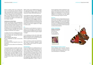 Starke Partner für BNE | Wir-Werkstatt                                                                                                                                     Wir-Werkstatt | Starke Partner für BNE




     können, am liebsten machen und in welchen Berei-       Weitere Schritte sind die Aufgabenverteilung sowie         tensiven Vorgespräch werden Ihre Bedürfnisse sowie
     chen sie sich besonders gut auskennen. Wichtig ist     eine Ergebnispräsentation, bei der den Beteiligten         unsere Inhalte erläutert und darüber hinaus Zustän-
     dabei, dass genügend Zeit vorhanden ist. Das gegen-    viel Wertschätzung entgegen gebracht wird. Eine            digkeiten und Ansprechpartner benannt. Sollten Teil-
     seitige Anschauen erhöht die Wertschätzung eben-       Schatzsucher-Urkunde rundet die Wir-Werkstatt ab.          ergebnisse der Wir-Werkstatt in ein anderes Projekt
     so, wie dem Gegenüber Zeit für seine Antworten zu                                                                 einfließen, ist es im Nachhinein auch noch möglich,
     geben. Um das Gesagte präzise festhalten zu können,    Die Wir-Werkstatt arbeitet fächerübergreifend und          unsere Unterstützung in Anspruch zu nehmen.
     sind Nachfragen erlaubt bzw. erwünscht. Am Ende        interdisziplinär, da verschiedene Talente und Kompe-
     des Gesprächs wird verglichen, ob das Notierte auch    tenzen angesprochen werden. In der Grundschule ist         Ressourcen
     dem Gesagten entspricht.                               eine Anbindung an alle Fächer gegeben. Darüber hin-        Bei bis zu 30 Teilnehmern erfolgt die Moderation durch
                                                            aus ergeben sich besondere Lerneffekte in den Berei-       zwei Personen. Der Tagessatz für die Veranstaltung
     Fantasiereise ins Land der Träume                      chen Teamwork, Selbstbestimmung, Mitbestimmung             beträgt pro Moderatorin 500 € zzgl. Anfahrt. Materi-
     Nachdem die individuellen Stärken herausgearbeitet     und Solidarität. Theoretische wie auch praktische Po-      alkosten sind abhängig von der Veranstaltungsgröße
     wurden, werden konkretere Gedanken zu einem ge-        tenziale der Kinder können ausgelebt und im Ergeb-         und -dauer. Vor- und Nachbereitung sowie eine mög-
     meinsamen Vorhaben entwickelt. Diese kommen am         nis sichtbar werden.                                       liche Dokumentation werden mit einem Stundensatz
     besten bei leiser Musik und der Einladung zu einer                                                                von 60 € pro Person berechnet.
     Traumreise. Der Traum wird visualisiert, indem er in   Zeit
     den Mittelpunkt eines Traumfängers gemalt wird. Bei    Der Zeitrahmen einer Wir-Werkstatt mit Schülern er-        Anbieter / Kontaktdaten
     mehreren Traumideen entscheidet man sich für die       streckt sich von zwei Tagen bis zu einer Woche. Zur        Elisabeth von Drachenfels
     wichtigste und stellt diese in der Gruppe vor.         Nachbereitung ist das Aufgreifen oder die Umsetzung        Altenbekener Damm 35
                                                            einzelner Bausteine innerhalb eines ganzen Schuljah-       30173 Hannover
     Je nachdem wie viel Zeit zur Verfügung steht, lassen   res möglich.                                               Tel.: 0511-3533899
     sich die Träume z.B. in Form von Kunstwerken präsen-                                                              rockdragon@gmx.net
     tieren und während einer „Führung“ durch die Aus-      Für die Fortbildung von Lehrern oder anderen päda-
     stellung auswerten.                                    gogischen Mitarbeitern wird ein Tag angesetzt. Hinzu
     Dabei sind folgende Fragen hilfreich:                  kommt eine speziell auf Sie, Ihre Schule und Ihre Be-
     Wer hat mitgearbeitet und wofür ist er/sie verant-     dürfnisse zugeschnittene Vorbereitung.
     wortlich?
     Was ist alles zu sehen?                                Ablauf: Im Anschluss an einen kurzen theoretischen
     Wie wurde das Kunstwerk hergestellt und was ist da-    Input werden die Teilnehmer eingeladen, in prak-
     bei passiert?                                          tischen Übungen einzelne Bausteine der Methode
     Welche Ideen sind euch dabei für euer Vorhaben ge-     selbst auszuprobieren.
     kommen?
                                                            Organisatorisches                                          Weiterführende Links, Literatur, Hinweise
     Für das weitere Vorgehen wird geklärt, welche Ideen    Da für alle Teilbereiche der Fortbildung Räume not-        Hartmut Wedekind, Achim Kessemeier, Alexandra
     verwirklicht werden. Nun kann es losgehen: Die Kin-    wendig sind, sollte ein großer Klassenraum vorhan-         Seitz (2007): Wir-Werkstatt – Für Kinder, die sich auf
     der schreiben oder malen in eine aufgezeichnete of-    den sein, welcher Platz für Moderationswände, -ma-         ihre Stärken besinnen. Methodenreihe Heft 2, Deut-
     fene Hand, was sie zu dem Vorhaben besonders gut       terial und Flipcharts bietet. Es ist hilfreich, wenn für   sches Kinderhilfswerk e.V., www.dkhw.de
     beitragen können und welche Aufgaben sie bei der       die Partnerinterviews verschiedene Räume zur Verfü-
     Umsetzung gerne übernehmen würden. Die danach          gung stehen oder eine Raumteilung möglich ist. Um
     ausgeschnittenen Hände stärken sich gegenseitig        Modelle anzufertigen, wäre ein Werkraum ideal, ist
     in entsprechenden Gruppen. Alle Hände werden ge-       aber nicht Voraussetzung. In jedem Fall besteht vor-
     braucht!                                               ab die Möglichkeit, Fragen bezüglich der Raum- und
                                                            Präsentationsmöglichkeiten zu klären. In einem in-




27                                                                                                                                                                                                                       28
 