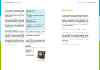 Starke Partner für BNE | BNE Starterworkshop                                                                                                                    BNE Starterworkshop | Starke Partner für BNE




    Durch die gemeinsame Schwerpunktsetzung erfolgt           Beispielhafter Ablaufplan:                             Empfehlungen
    eine Identifikation mit den gewählten Projekten/Ak-       13:00 Begrüßung
    tivitäten. Die ersten Projektplanungen schaffen Ver-      13:05 Ablauf und Ziel der Veranstaltung
    bindlichkeit und zeigen konkrete Schritte auf, was in     13:10 Einstieg
    der Regel eine hohe Motivation für die weitere Um-        13:20 „Netzwerk“ – Annäherung an die Schule der        „Der BNE-Starterworkshop war eine hervorragende Einstiegsmöglichkeit
    setzung hervorruft.                                             Zukunft                                           und Fortsetzung für die Zusammenarbeit von Schule und OGS. Er war so
    Vortrag und Austausch im Plenum, konkrete Einzel-         13:30 Input BNE                                         wichtig, um unsere Energien zu bündeln und die Richtung zu finden, wo-
    arbeit und Arbeit in Kleingruppen wechseln sich ab,       14:00 Bestandsaufnahme I                                hin wir uns entwickeln wollen. Im Workshop haben wir unseren Plan zur
    so dass der Workshop methodisch vielseitig gestal-        14:15 Pause                                             Gestaltung des Projektes gefunden und setzen es auch genauso um. Der
    tet wird. Verschiedene Techniken aus den Bereichen        14:30 Bestandsaufnahme II                               Workshop war entscheidend und eine große Hilfe bei der Planung, ebenso
    selbstorganisiertes Lernen (SOL), Kreativität und Mo-     14:45 Möglichkeiten vor Ort                             hat er uns die Adressen und Ansprechpartner für BNE verdeutlicht. Wir wer-
    deration kommen zum Einsatz. Der Workshop kann            15:05 BNE-Check und Bewertung der Ideen/Pro-            den jetzt die erste gemeinsame Projektwoche zur Nachhaltigkeit durchfüh-
    somit innerhalb kurzer Zeit konstruktive und effekti-           jekte                                             ren und sind ganz stolz darauf.“
    ve Ergebnisse erzielen, die als Grundlage für die wei-    15:20 Konkretisierung und erster Zeitplan
    tere Arbeit dienen.                                       15:55 Abschluss                                        Christa Hahn,
                                                              16:00 Ende                                             Schulleiterin der Ludwig-Richter Gemeinschaftsgrundschule, Bonn
    Zeit und organisatorischer Rahmen
    Der Workshop ist für mindestens drei Stunden kon-        Für die Durchführung des Workshops ist ein aus-
    zipiert. Für die konkrete und individuelle Gestaltung    reichend großer, variabel bestuhlbarer Raum in der      „In diesem Workshop haben wir mit einem hohen Maß an Methodenvielfalt
    ist ein Vorgespräch mit der Schulleitung und gegebe-     Schule notwendig. Die Bereitstellung eines Flipcharts    an der Positionierung unserer individuellen inhaltlichen Schwerpunkte in
    nenfalls mit einer weiteren verantwortlichen Person      und eines Beamers ist wünschenswert.                     einem Schulprogramm „Bildung für nachhaltige Entwicklung“ gearbeitet.
    notwendig. Es ist wichtig, den genauen zeitlichen                                                                 Wir haben festgestellt, dass es viele inhaltliche und fachliche, aber auch
    Rahmen, die konkreten Ziele und Inhalte auf die je-      Ressourcen                                               zahlreiche soziale Bezüge gibt. So kann BNE eine sinnvolle Verbindung
    weilige Schule bzw. Situation abzustimmen. Weiter-       Voraussetzung für den Workshop sind Neugierde und        zwischen „Klassenrat“ auf der einen und „Gesundheitserziehung“ auf der
    führend, ergänzend und aufbauend können weitere          die Bereitschaft, sich mit BNE auseinanderzusetzen.      anderen Seite sein.“
    Module vereinbart werden, beispielsweise für Schu-       Die Kosten für einen dreistündigen Workshop betra-
    len, die mit BNE fortgeschrittener sind und bestimm-     gen 300 € (zzgl. Anfahrtskosten).                       Sabine Kreutzer,
    te Maßnahmen bereits praktizieren.                                                                               Schulleiterin der 4. Gesamtschule der Bundesstadt Bonn
                                                             Kontaktdaten
                                                             Ruth Dobrindt
                                                             Bildung für nachhaltige Entwicklung – Beratung Kon-
                                                             zepte Projekte
                                                             Rheindorfer Straße 146
                                                             53225 Bonn
                                                             Tel.: 02 28 - 6 84 69 89
                                                             Mobil: 01 63 - 9 72 65 00
                                                             ruth.dobrindt@gmx.de




7                                                                                                                                                                                                                  8
 