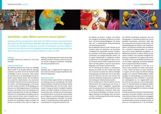 Starke Partner für BNE | SpieloPoly                                                                                                                                                           SpieloPoly | Starke Partner für BNE




     SpieloPoly – oder: Woher kommen unsere Spiele?                                                                     Der Wechsel von Plenum-, Gruppen- und Einzelar-         Die Herkunft verschiedener Spielsachen wird von
                                                                                                                        beit ermöglicht verschiedene Lernformen und stärkt      Zweiergruppen in Druckmedien ebenso wie auf aus-
     Spielzeug unter die Lupe genommen: Wie spielen wir? Woher kommen unsere Spielsachen?                               Team- und Kommunikationsfähigkeiten. Die Schüler        gewählten Internetseiten recherchiert. Dabei liegt
     Was kaufen wir? Mit verschiedenen Methoden beleuchten die Schüler soziale, ökologische                             üben sich in interdisziplinärer Wissenserarbeitung      der Schwerpunkt unter anderem auf den Lebens- und
                                                                                                                        und Präsentationstechniken.                             Arbeitsbedingungen der Arbeiter in den Produktions-
     und ökonomische Aspekte von Spielzeug. Da Kinder mit Spielsachen aus ihrem Alltag ver-
                                                                                                                        Mit der Methode Stationen Lernen erkunden sie ver-      ländern. Die Lehrperson berichtet über die Problema-
     traut sind, ist das Thema für sie leicht zugänglich und bietet gute Anknüpfungspunkte für die
                                                                                                                        schiedene Spiele und Spielsachen und formulieren        tik in asiatischen Produktionsstätten. Zur Anschau-
     Auseinandersetzung mit den verschiedenen Aspekten im Sinne einer BNE.                                              anschließend die Unterschiede zwischen funktiona-       ung wird ein kleiner Wettkampf durchgeführt, um
                                                                                                                        len, sportlichen, die Phantasie anregenden sowie Ge-    Akkordarbeit persönlich zu erfahren. Können sich die
                                                                                                                        schicklichkeit und Strategie fördernden Spielen. Um     Schüler vorstellen, immer dieselben Handgriffe stun-
     Zielgruppe                                                Werbung und Marketing. Nicht zuletzt werden Mög-         ihr eigenes Spielverhalten zu reflektieren, erstellen   denlang zu wiederholen? Die Ergebnisse der Recher-
     Das Projekt richtet sich an Schüler der 5. und 6. Klas-   lichkeiten erarbeitet, wie jeder Einzelne den Konsum     sie gemeinsam ein Meinungsbild der Klasse. Auf ei-      che werden in Form von Steckbriefen präsentiert und
     senstufen.                                                von und den Umgang mit Spielsachen nachhaltiger          ner Pinnwand werden Punkte entsprechend der Vor-        für alle sichtbar aufgehängt. Das Vernetzungsplakat
                                                               bzw. bewusster gestalten kann.                           lieben auf Felder geklebt, so dass die verschiedenen    wird um die genannten Akteure erweitert.
     Inhaltlicher Schwerpunkt                                                                                           Neigungen in der Gruppe visualisiert werden.            Wie kommen die Spielsachen zu uns? Wer ist an
     Mit SpieloPoly gewinnen die Schüler auf vielfältige       Projektart                                               Um die Vernetzung der Akteure zu verdeutlichen,         diesem Prozess beteiligt? Die Schüler recherchieren
     Weise Einblick in die komplexe Welt der Spielzeug-        SpieloPoly kann im Regelunterricht eingesetzt wer-       beginnen die Schüler mit dem Erstellen eines Plaka-     in ihrem Umfeld und teilen sich dabei thematisch
     produktion und setzen sich mit der Thematik (nicht)       den. Es lässt sich ebenso als eigene Projektwoche oder   tes. Sie benennen zunächst sich selbst als beteiligte   in Gruppen auf. Eine Gruppe durchforstet Zeitungs-
     nachhaltigen Konsums auseinander. Dabei werden            Schüler-AG organisieren.                                 Personengruppe. Das Plakat zieht sich als roter Faden   anzeigen und untersucht Werbestrategien. Andere
     die drei Dimensionen der Nachhaltigkeit sinnvoll ver-                                                              durch den Unterricht und wird in den nächsten the-      überlegen sich Interviewfragen und setzen diese bei
     knüpft: Soziale Aspekte werden über die Reflexion         Didaktischer Rahmen                                      matischen Abschnitten entsprechend um weitere Ak-       der Befragung ihrer Eltern, Großeltern, in Supermärk-
     des persönlichen Spielverhaltens und entsprechen-         Die Schüler können eigene Kriterien zur Beurteilung      teure entlang der Produktionskette erweitert.           ten, Spielzeugläden etc. ein. Gegebenenfalls kann
     der Vorlieben sowie über die Auseinandersetzung mit       von Spielzeug benennen und begründen. Die Erarbei-       Bei der Erarbeitung der Thematik Material und Her-      dies auch mit einer Exkursion zu einem Spielzeugmu-
     den Lebens- und Arbeitsbedingungen in den produ-          tung verschiedener Sichtweisen der Akteure entlang       stellung kommt das Gruppenpuzzle zum Einsatz. In        seum o. Ä. verknüpft werden. Die Ergebnisse werden
     zierenden Ländern vermittelt. Die Beschäftigung mit       der Produktionskette, aber auch der Kinder unterei-      Kleingruppen werden ausgewählte Gegenstände             zusammengetragen und gemeinsam analysiert. So
     Ressourcen zur Materialgewinnung, mit Herstellung,        nander in Bezug auf Spielen, ermöglicht Perspektiv-      unter die Lupe genommen und hinsichtlich ihrer Bau-     kann das Beziehungsgeflecht der Akteure weiterge-
     Transport und darüber hinaus die Gestaltung eines         wechsel und fördert Empathie. Sie nehmen sich als        weise und Produktionsart untersucht. Dafür erhal-       sponnen werden.
     eigenen Spielzeugs berührt vor allem die ökologische      Konsumenten wahr und erkennen die Auswirkungen           ten die Schüler Arbeitsbögen und Literatur. Auch die    Ein Rollenspiel fasst die Schritte der Produktionskette
     Dimension. Die wirtschaftliche Perspektive wird ver-      ihres Kaufverhaltens. Sie sind sich der Zusammenhän-     eigene Kreativität ist hier gefragt, wenn die Schüler   zusammen. Die Schüler schlüpfen in die unterschied-
     mittelt, indem die Schüler selbst zu Aspekten der in-     ge von Ereignissen und Entscheidungen bewusst und        aus Natur- und Recyclingmaterialien selbst Spielzeug    lichen Rollen der Akteure und spielen eine vorgegebe-
     dustriellen Spielzeugproduktion recherchieren und in      können Handlungsoptionen entwickeln. Die Schüler         oder Spiele herstellen.                                 ne Situation durch. Die verschiedenen Standpunkte
     die Rollen der verschiedenen Akteure schlüpfen. Sie       werden in ihrem Bewusstsein darüber gestärkt, mit-                                                               der Akteure können so besser verstanden werden, sie
     befassen sich darüber hinaus aktiv mit Fragen von         verantwortlich für eine gerechte Zukunft zu sein.                                                                üben sich in Perspektivwechsel. In der anschließen-




13                                                                                                                                                                                                                                        14
 