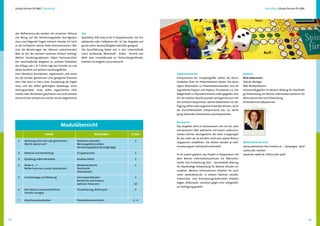 Starke Partner für BNE | SpieloPoly                                                                                                                                                         SpieloPoly | Starke Partner für BNE




     den Reflexionsrunde werden die einzelnen Akteure          Zeit
     mit Bezug auf das Vernetzungsplakat durchgespro-          SpieloPoly füllt etwa 6 bis 8 Doppelstunden. Als Pro-
     chen und folgende Fragen erörtert: Konnte ich mich        jektwoche oder Halbjahres-AG ist das Angebot auf-
     in die Sichtweise meiner Rolle hineinversetzen? Wie       grund seiner Ausbaufähigkeit ebenfalls geeignet.
     sind die Beziehungen der Akteure untereinander?           Die Durchführung bietet sich in den Unterrichtsfä-
     Was ist mir bei meinem nächsten Einkauf wichtig?          chern Sachkunde, Wirtschaft - Arbeit - Technik und
     Welche Handlungsoptionen haben Konsumenten?               Welt- bzw. Umweltkunde an. Fächerübergreifendes
     Der anschließende Vergleich zu anderen Produkten          Arbeiten ist möglich und erwünscht.
     des Alltags wie z. B. T-Shirts regt den Transfer an und
     bietet Ausblick auf weitere Handlungsfelder.
     Zum Abschluss konzipieren, organisieren und erstel-                                                               Organisatorisches                                       Anbieter
     len die Schüler gemeinsam eine geeignete Präsenta-                                                                Entsprechend der Gruppengröße sollten die Räum-         Birte Ackermann
     tion. Dies kann in Form einer Ausstellung der Ergeb-                                                              lichkeiten Platz für Präsentationen bieten. Die benö-   Diplom-Biologin
     nisse und des selbst gefertigten Spielzeugs, eines                                                                tigten Materialien zu Präsentationszwecken sind all-    BNE-Multiplikatorin
     Zeitungsartikels, eines selbst organisierten Floh-                                                                tagsübliche Pappen und Papiere, Pinnwände u.a. Die      Honorartätigkeiten im Bereich Bildung für Nachhalti-
     markts oder Ähnlichem geschehen und wird entspre-                                                                 Möglichkeit zu Internetrecherche sollte gegeben sein.   ge Entwicklung am Bremer Informationszentrum für
     chend mit der Lehrperson und der Schule abgestimmt.                                                               Für die kreative Abschlussarbeit wird gemeinsam mit     Menschenrechte und Entwicklung.
                                                                                                                       den Schülern besprochen, welche Materialien zur Ver-    birteackermann@yahoo.de
                                                                                                                       fügung stehen oder organisiert werden können. Auch
                                                                                                                       die Durchführbarkeit entsprechend des zur Verfü-
                                                                                                                       gung stehenden Zeitrahmens wird besprochen.


                                                                                                                       Ressourcen
                                             Modulübersicht                                                            Das Angebot wird im Klassenraum von ein bis zwei
                                                                                                                       Lehrpersonen oder wahlweise mit einem außerschu-
                               Inhalt                                        Methoden                    U-Std.        lischen Partner durchgeführt. Bei einer Gruppengrö-
                                                                                                                       ße von mehr als 16 Schülern wird eine zweite Betreu-
       1.    Spielzeug unter die Lupe genommen:            Stationen erkunden                               2
                                                                                                                       ungsperson empfohlen. Die Kosten werden je nach         Weiterführende Links
             Womit spielen wir?                            Meinungsbild erstellen
                                                           Vernetzungsplakat (durchgängig)                             Umsetzungsart individuell verhandelt.                   www.spielsachen-fair-machen.at | Kampagne Spiel-
                                                                                                                                                                               sachen fair machen
       2.    Material und Herstellung                      Gruppenpuzzle                                    2
                                                                                                                       Es ist zudem geplant, das Projekt in Kooperation mit    www.fair-spielt.de | Aktion fair spielt
       3.    Spielzeug selbst herstellen                   Kreative Arbeit                                  2          dem Bremer Informationszentrum für Menschen-
                                                                                                                       rechte und Entwicklung (biz) - Servicestelle Bildung
       4.    Made in ...?                                  Medienrecherche                                  2
                                                                                                                       für Nachhaltige Entwicklung für Bremer Schulen an-
             Woher kommen unsere Spielsachen?              Steckbriefe
                                                           Akkordarbeit                                                zubieten. Weitere Informationen erhalten Sie auch
                                                                                                                       unter www.bizme.de. In diesem Rahmen werden
       5.    Handelswege und Werbung                       Interviewmethoden                                2          Unterrichts- und Anschauungsmaterialien (Arbeits-
                                                           Recherche und Analyse
                                                           optional: Exkursion                             (2)         bögen, Rollenspiel, Literatur) gegen eine Leihgebühr
                                                                                                                       zur Verfügung gestellt.
       6.    Alle Akteure zusammenführen                   Visualisierung, Rollenspiel                      2
             Transfer anregen

       7.    Abschlusspräsentation                         Präsentationstechniken                         2-4




15                                                                                                                                                                                                                                     16
 