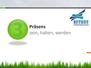 Präsens
sein, haben, werden


                      …
 