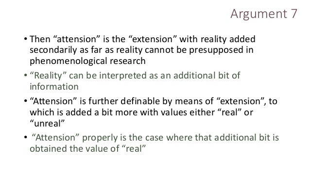 Intention and attention: Intension, extension, and “attension” of a