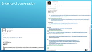Evidence of conversation
 