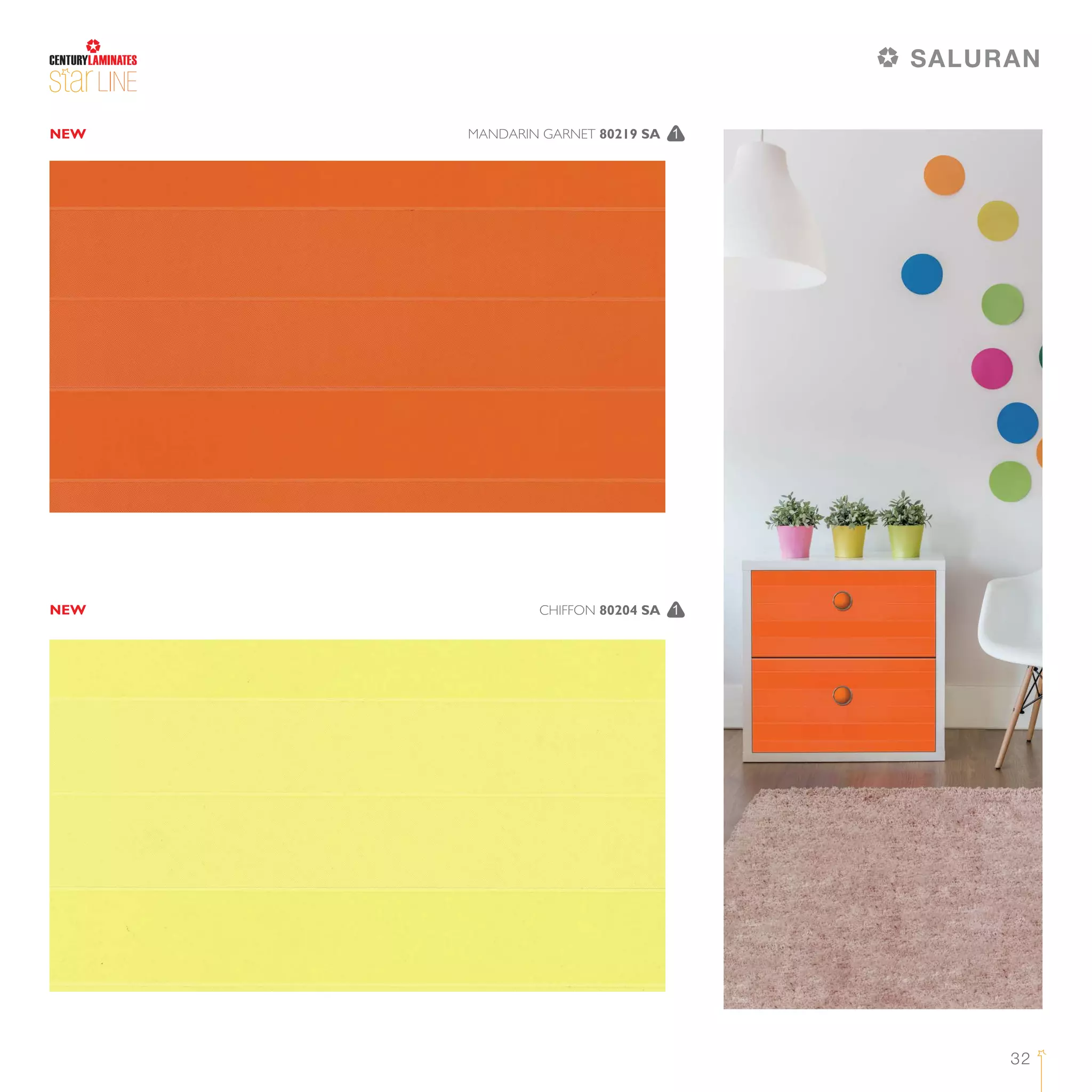 32
LINE
CHIFFON 80204 SA 1
MANDARIN GARNET 80219 SA 1NEW
NEW
SALURAN
 