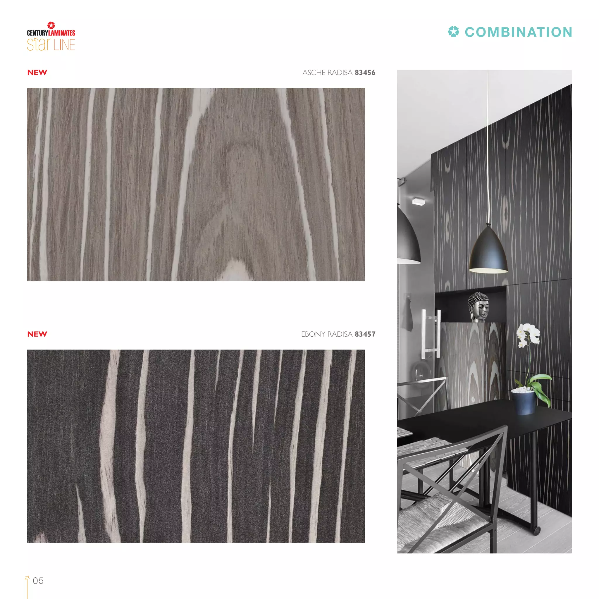 05
LINE
EBONY RADISA 83457
ASCHE RADISA 83456NEW
NEW
COMBINATION
 