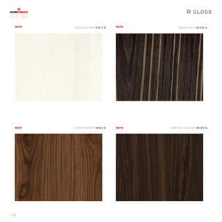 LINE
25
EBONY BELTS 83435 GHIGHLAND PINE 83532 G
HERITAGE WALNUT 80429 GCHERRY WOOD 80434 G
NEW NEW
NEW NEW
GLOSS
 