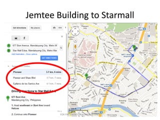 Jemtee Building to Starmall




        FOR PRESENTATION PURPOSES ONLY
 
