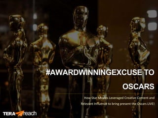 #AWARDWINNINGEXCUSETO
OSCARS
How Star Movies Leveraged Creative Content and
Relevant Influence to bring present the Oscars LIVE!
 