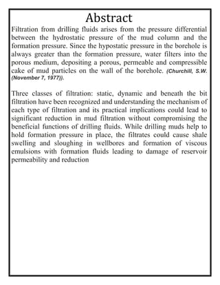 (Mud Filtration) | PDF