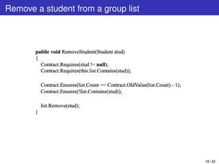 Remove a student from a group list
18 / 42
 