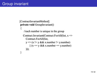 Group invariant
19 / 42
 