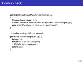 Double check
20 / 42
 