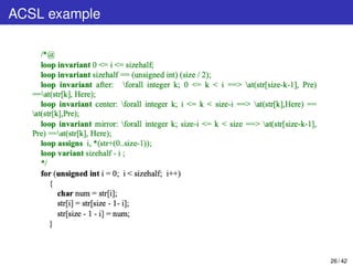 ACSL example
26 / 42
 