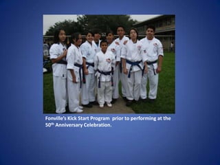 Fonville’s Kick Start Program  prior to performing at the  50th Anniversary Celebration.