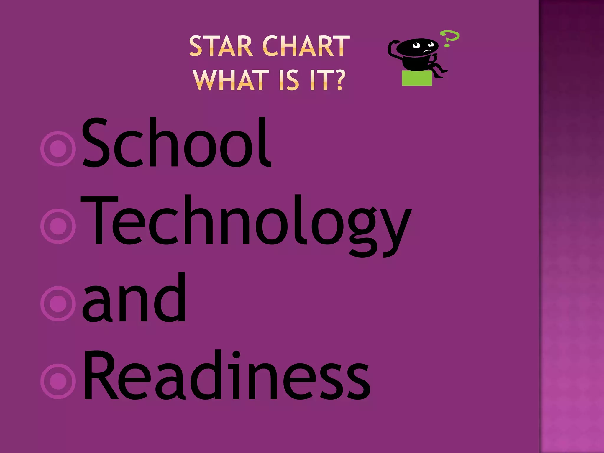 STaR ChartWhat is it?School TechnologyandReadiness