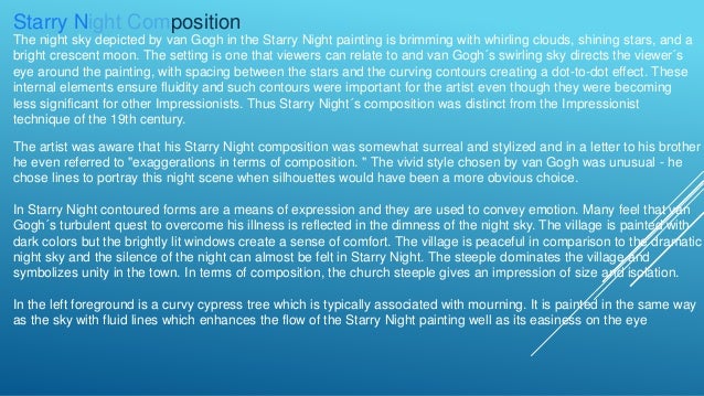 The Starry Night Analysis