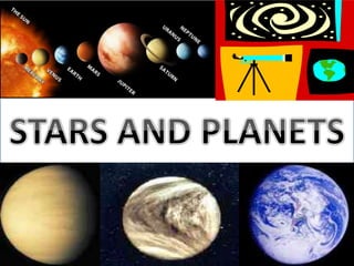 INTRODUCTION
• IN THIS PRESENTATION YOU WILL SEE ABOUT
THE EIGHT PLANETS AND STARS IN THE SOLAR
SYSTEM OF MILKYWAY GALAXY.
 