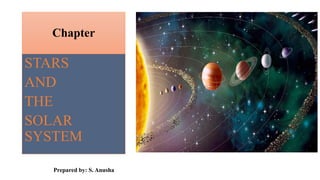 Chapter
STARS
AND
THE
SOLAR
SYSTEM
Prepared by: S. Anusha
 