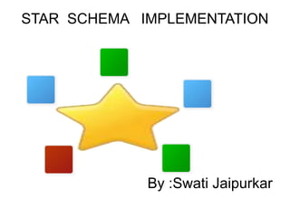 STAR SCHEMA IMPLEMENTATION
By :Swati Jaipurkar
 