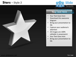 Stars design 2 powerpoint presentation templates. | PPT