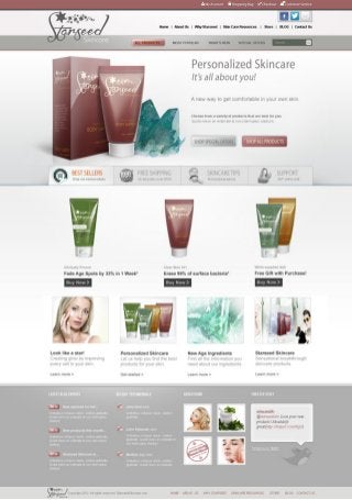 Skin Care E-Commerce Website Design For Starseed By Illumination Consulting