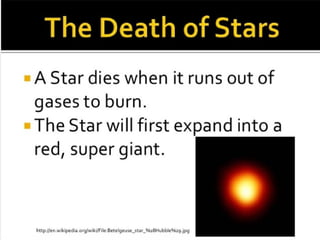 Lessons On Stars SCIENCE SIX LESSON OR PRESENTATION ON Stars_true.pptx