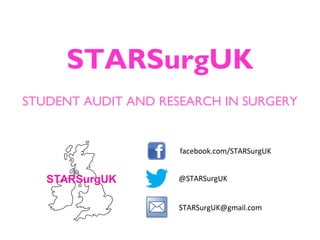 STARSurgUK
STUDENT AUDIT AND RESEARCH IN SURGERY
 
