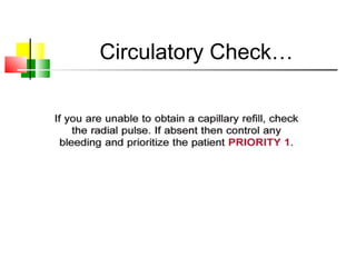 Circulatory Check…
 