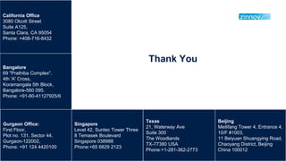 Bangalore
69 "Prathiba Complex",
4th 'A' Cross,
Koramangala 5th Block,
Bangalore-560 095.
Phone: +91-80-41127925/6
Singapore
Level 42, Suntec Tower Three
8 Temasek Boulevard
Singapore 038988
Phone:+65 6829 2123
Texas
21, Waterway Ave
Suite 300
The Woodlands
TX-77380 USA
Phone:+1-281-362-2773
Beijing
Meilifang Tower 4, Entrance 4,
10/F #1003,
11 Beiyuan Shuangying Road,
Chaoyang District, Beijing
China 100012
Thank You
Gurgaon Office:
First Floor,
Plot no. 131, Sector 44,
Gurgaon-122002,
Phone: +91 124 4420100
California Office
3080 Olcott Street
Suite A125,
Santa Clara, CA 95054
Phone: +408-716-8432
 