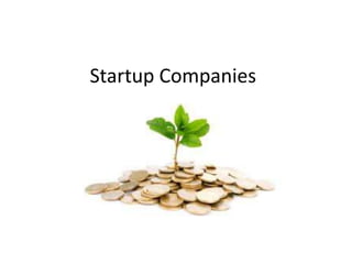 Startup Companies
 