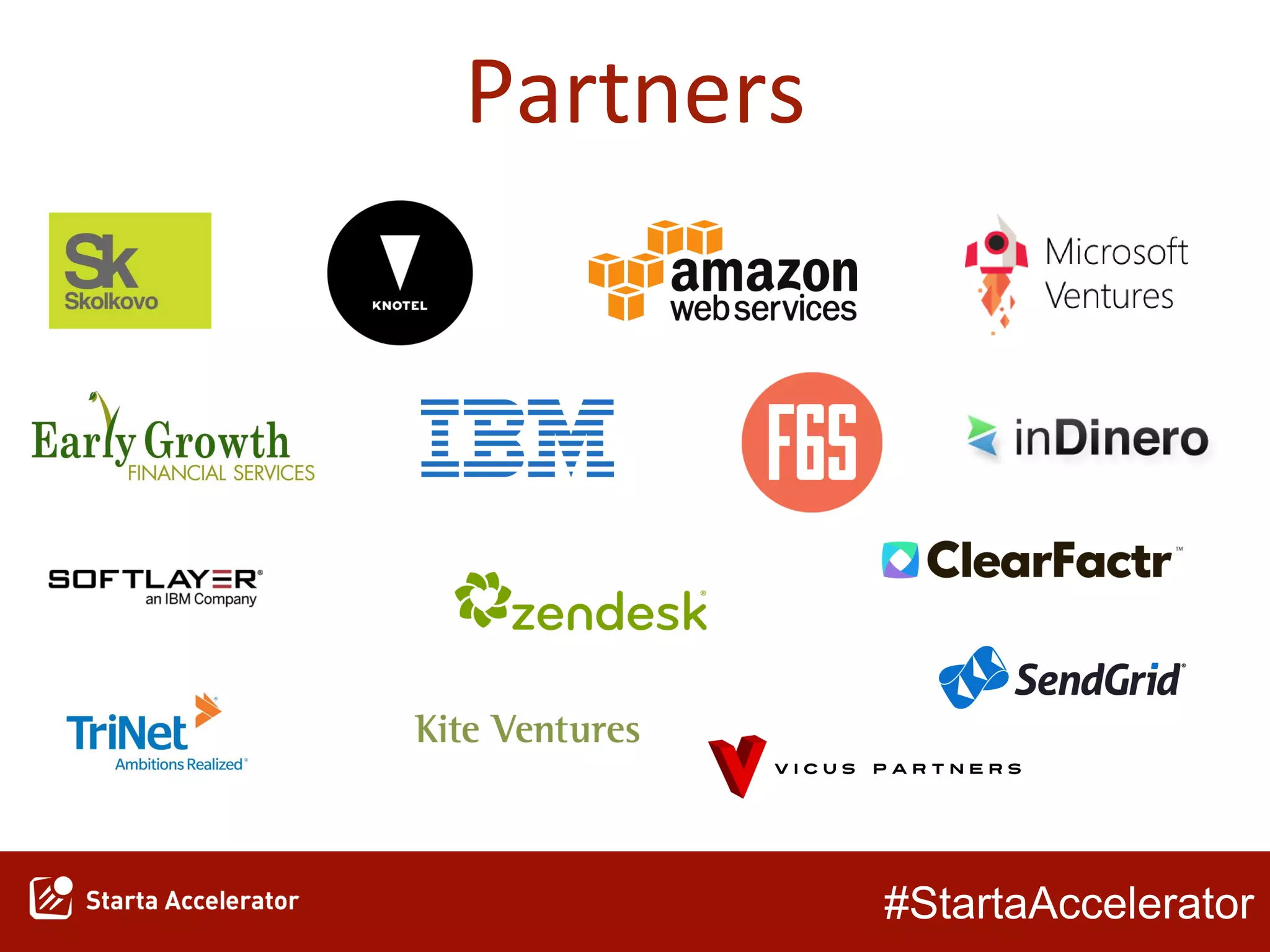 #StartaAccelerator
Partners
 
