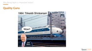 Why Being Agile is important today?
Quality Guru
How long do you think
it took the iPad to reach
50 million Users worldwide
after its release in April 2010?
80 days.
 