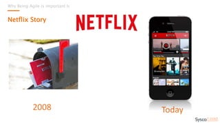 Why Being Agile is important today?
Netflix Story
2008 Today
 