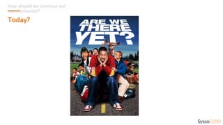 How should we continue our
transformation?
Start changing our Mindset
• Let’s Get Out of the
Deliverables Business
↳ Jeff Gothelf, Lean UX
 