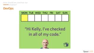How should we continue our
transformation?
DevOps
 