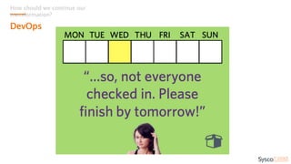 How should we continue our
transformation?
DevOps
 