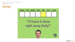 How should we continue our
transformation?
DevOps
 