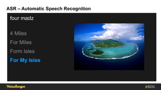 ASR – Automatic Speech Recognition
 