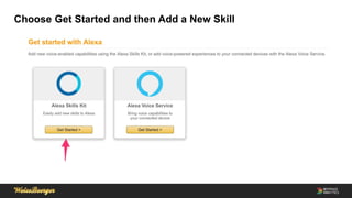 Choose Get Started and then Add a New Skill
 