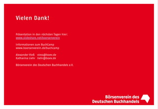 On/Offline: BarCamps als Kulturvermittler und Communitystifter – das Beispiel BuchCamp