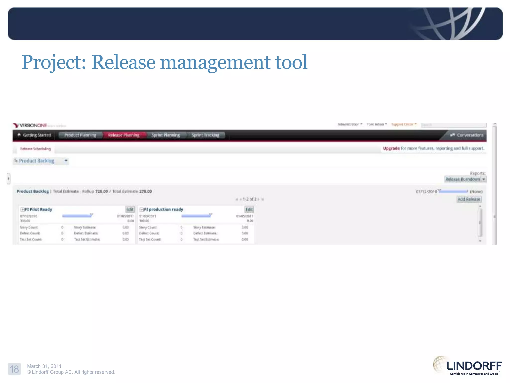 Project: Release management tool