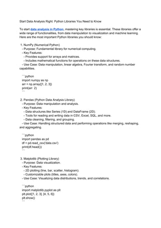Start Data Analysis Right_ Python Libraries You Need to Know.docx