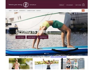 Eksempel på nettbutikkløsning fra nettpilot: www.runandrelax.com
 