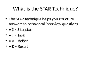 Star Mathod STAR_Technique_Interview_Presentation.pptx